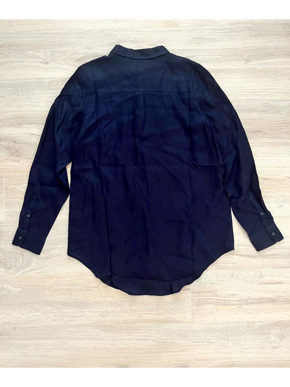 Boden Women’s Navy Button-Down Long Sleeve Shirt 100% Linen - Size 6 - Picture 6 of 6